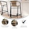 Flash Furniture Lila Commercial Grade Indoor-Outdoor PE Rattan Restaurant Barstool with Black Aluminum Frame and Footrest in Medium Brown SDA-AD632032R-DK-BN-GG - alternate 5